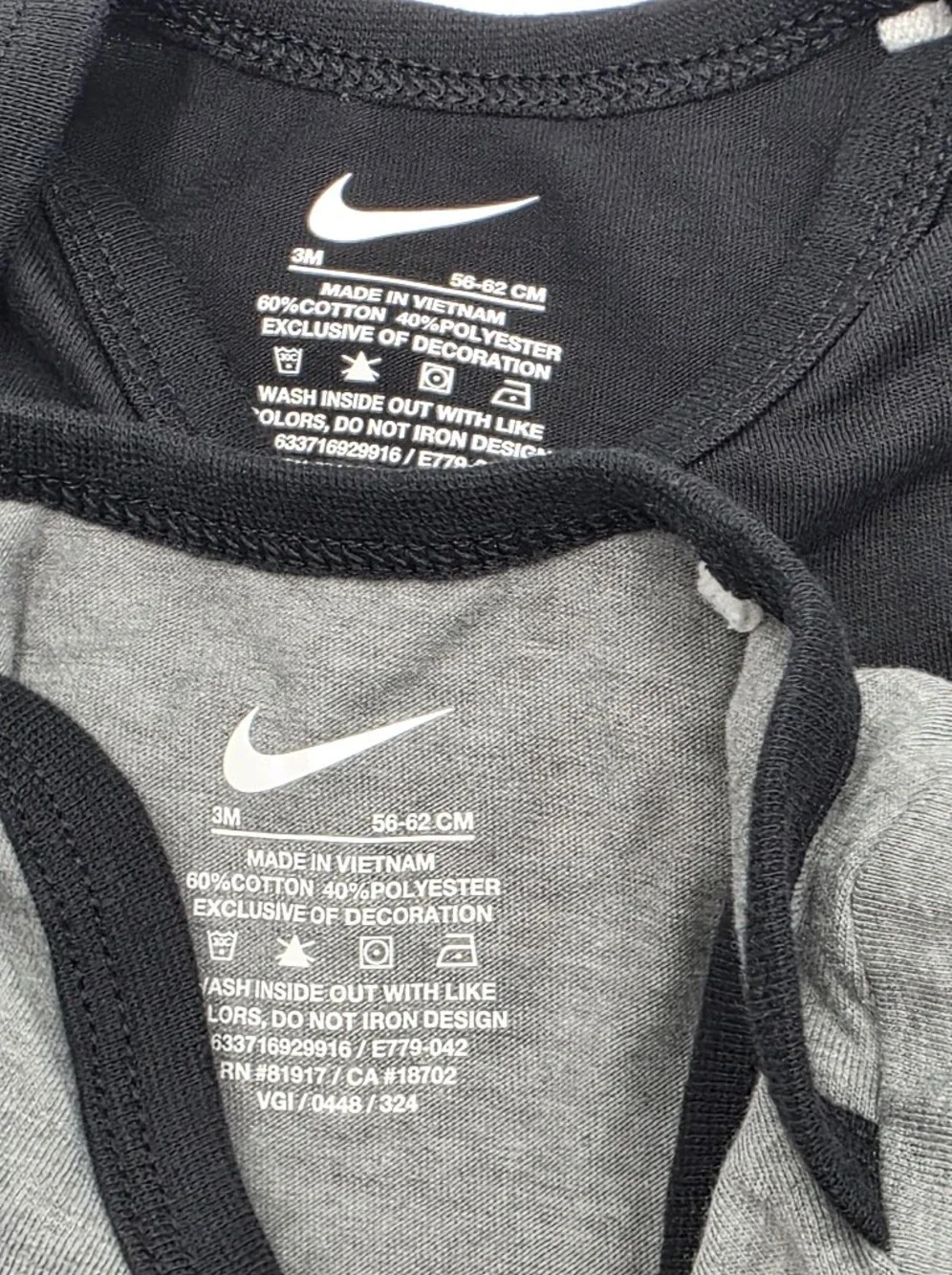 Nike baby boy bodysuit bundle size 3 months